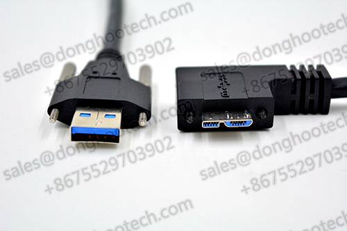 USB3 Vision Cables USB 3.0 Type A with Thumbscrews to Micro B w/s Shielded Cable Optimized for Industrial Application